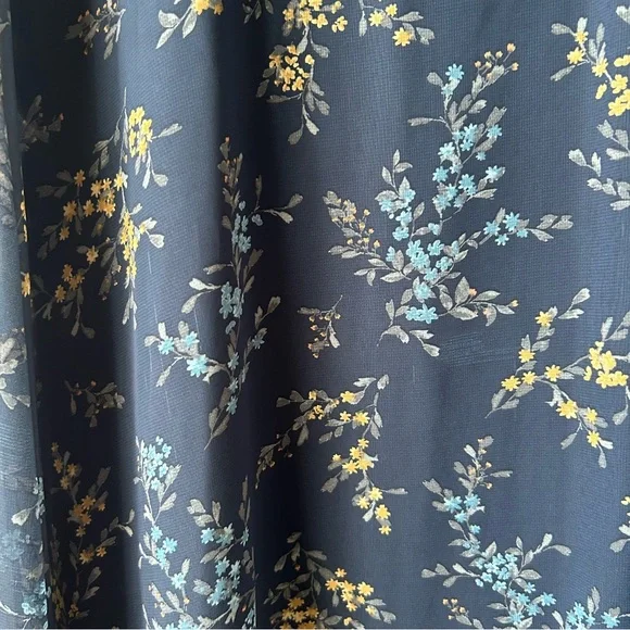 Neesees Dresses The Karlee Orange Creek Modest Maxi Chiffon Navy Floral Dress S - Picture 7 of 12